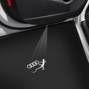 Oświetlenie progowe pierścienie Audi z gekonem